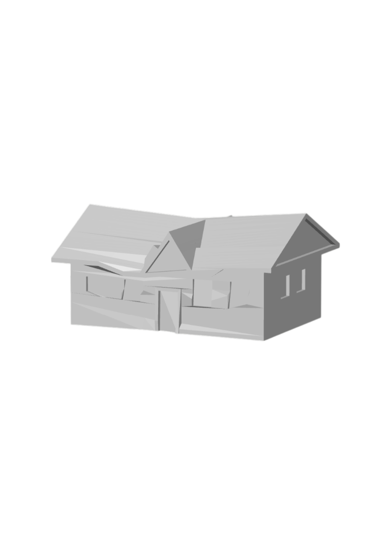 Abandoned Prairie House – 3D Printed Residential Model Railroad Building