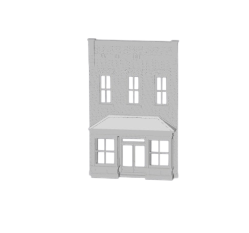 Brick Building Fasade – 3D Printed Model Railroad Scenery