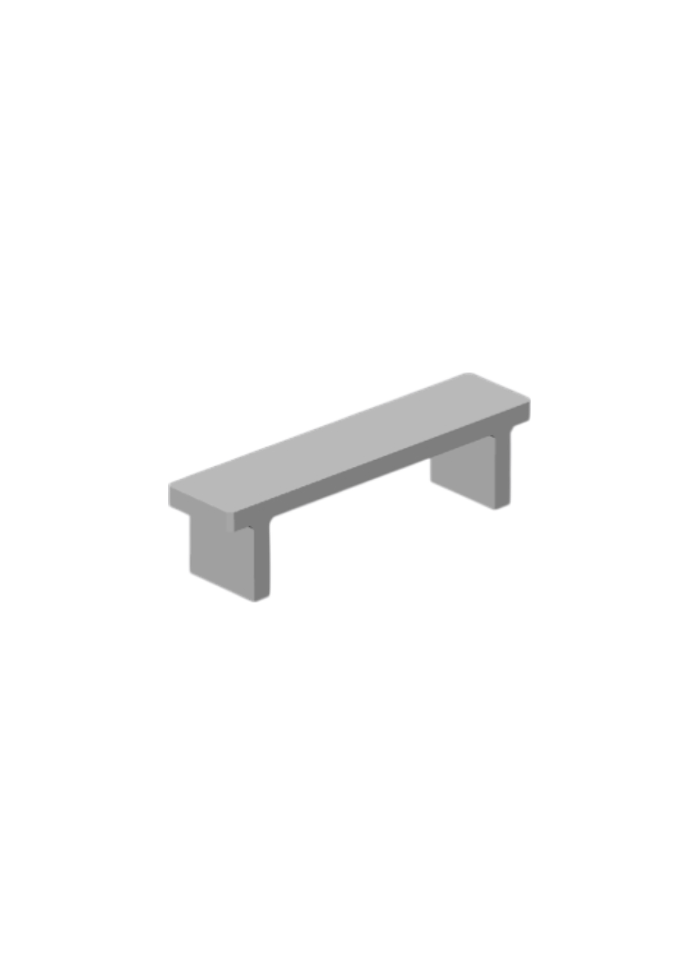 Flat Top Benches Set of 2 – 3D Printed Railroad Scenery Accessory