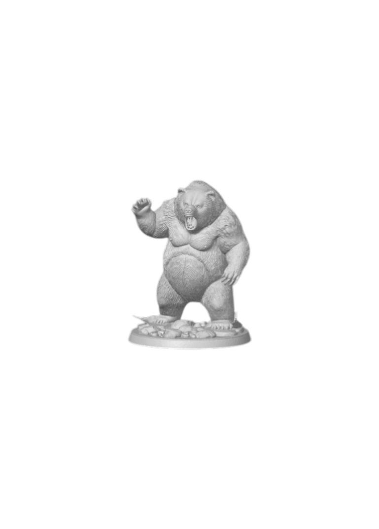 Grizzly Bear Statue – 3D Printed Model Railroad Scenery