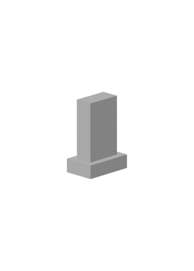 Tombstone Miniature Gravestone (#15) – 3D Printed Model Railroad Scenery