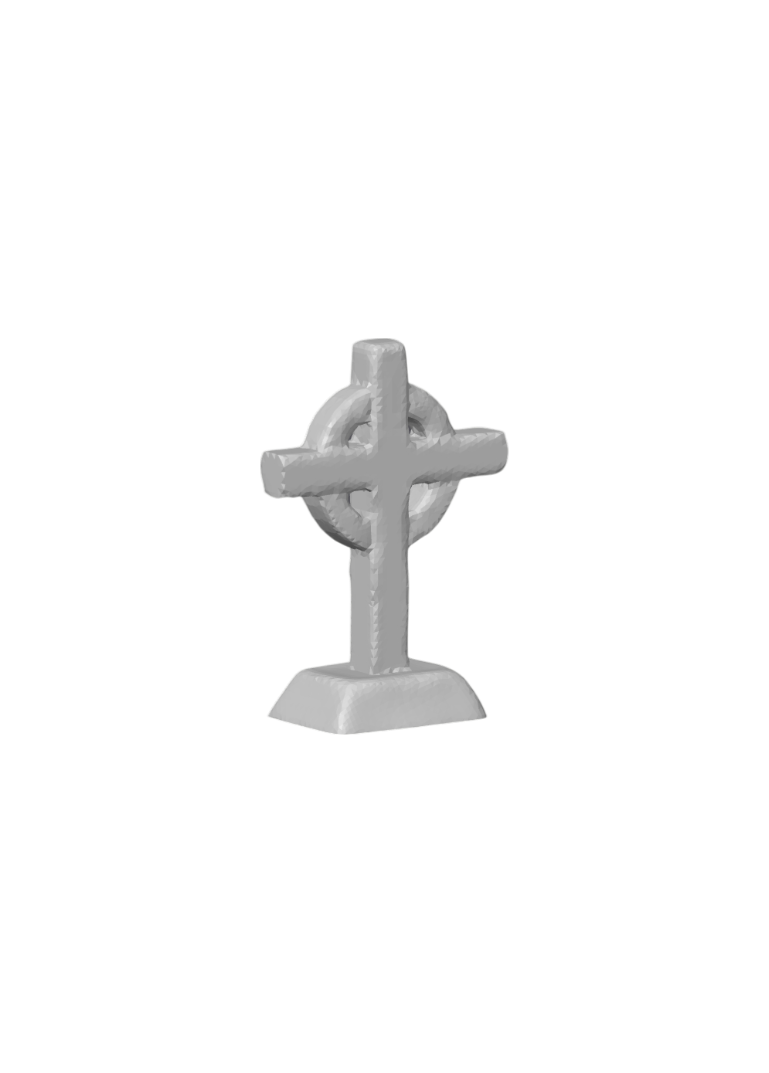 Tombstone Miniature Gravestone (#2) – 3D Printed Model Railroad Scenery