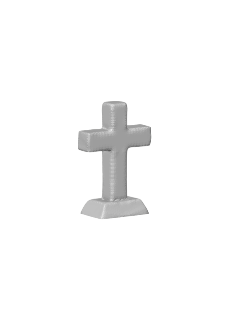 Tombstone Miniature Gravestone (#3) – 3D Printed Model Railroad Scenery