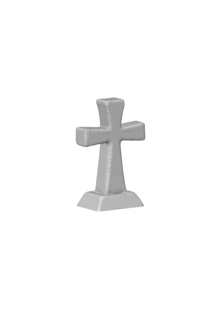 Tombstone Miniature Gravestone (#4) – 3D Printed Model Railroad Scenery