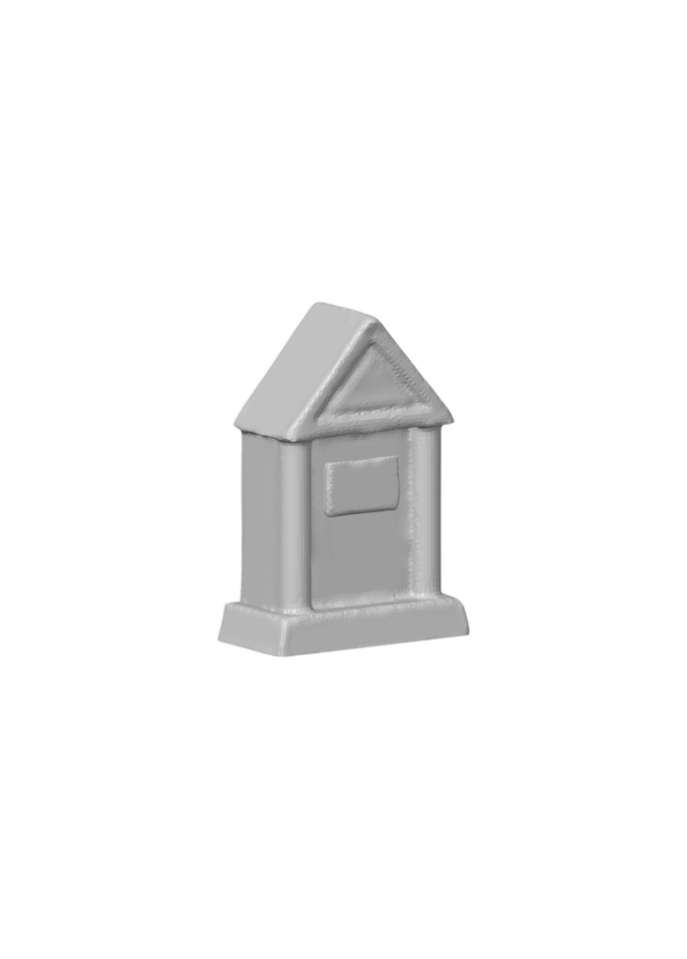 Tombstone Miniature Gravestone (#5) – 3D Printed Model Railroad Scenery