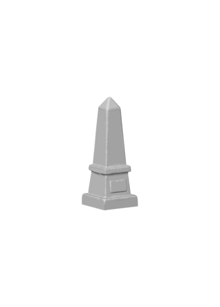 Tombstone Miniature Gravestone (#8) – 3D Printed Model Railroad Scenery