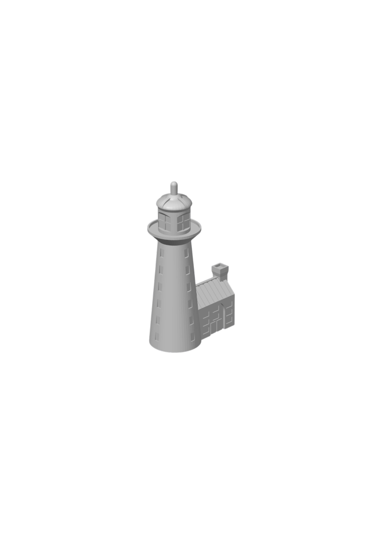 Lighthouse – 3D Printed Residential Model Railroad Building