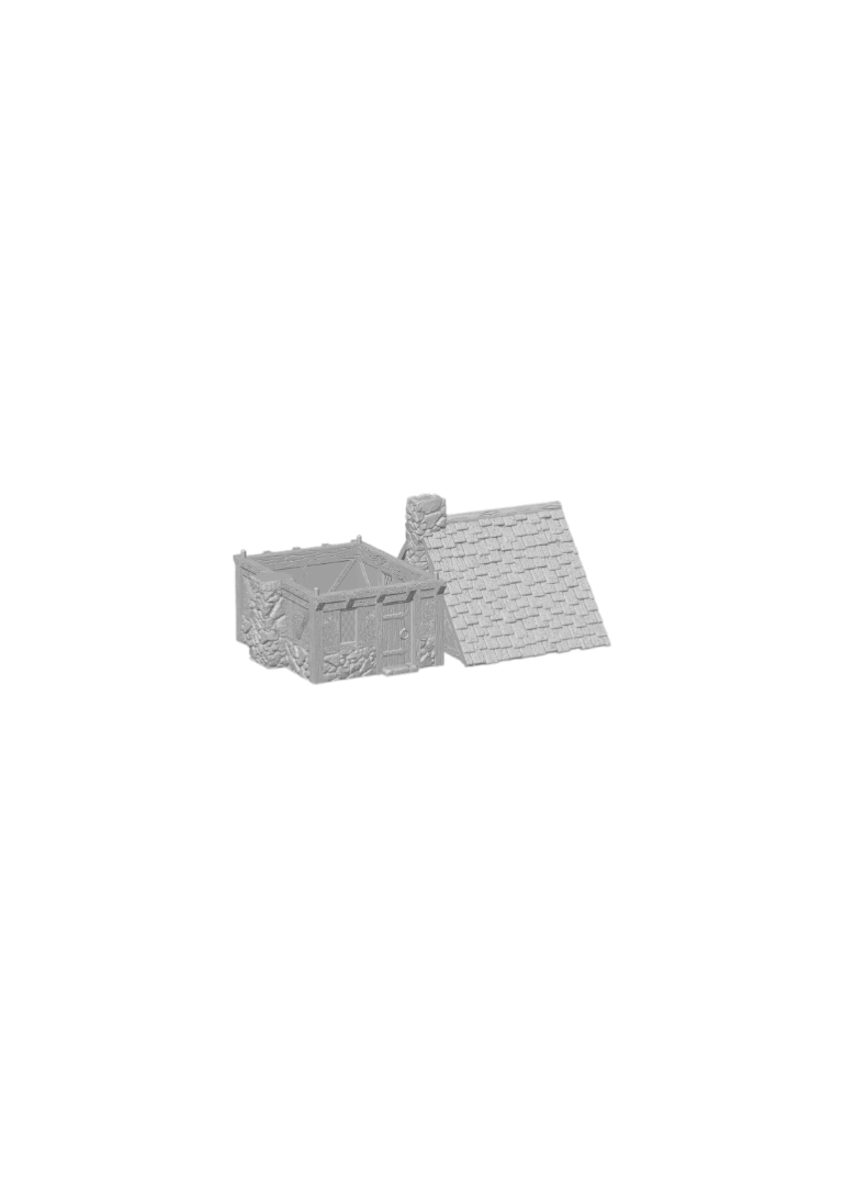 Medieval House #1 – 3D Printed Residential Model Railroad Building