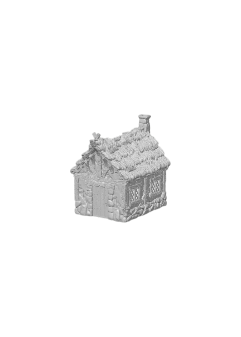Medieval House #2 – 3D Printed Residential Model Railroad Building