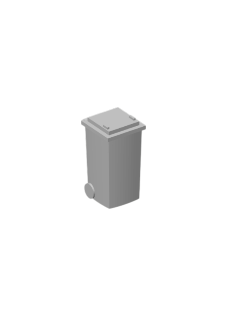 Trash Cans Set of 2 – 3D Printed Model Railroad Scenery
