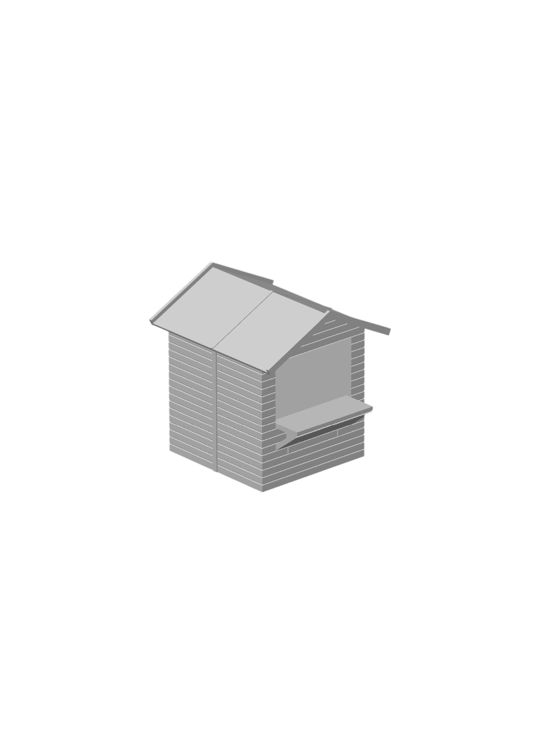 Vendor Market Stall – 3D Printed Commercial Model Railroad Building