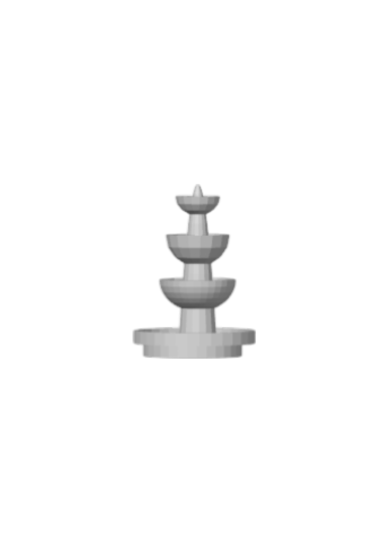Water Fountain – 3D Printed Model Railroad Scenery